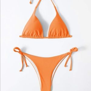 Shein Orange triangle bikini